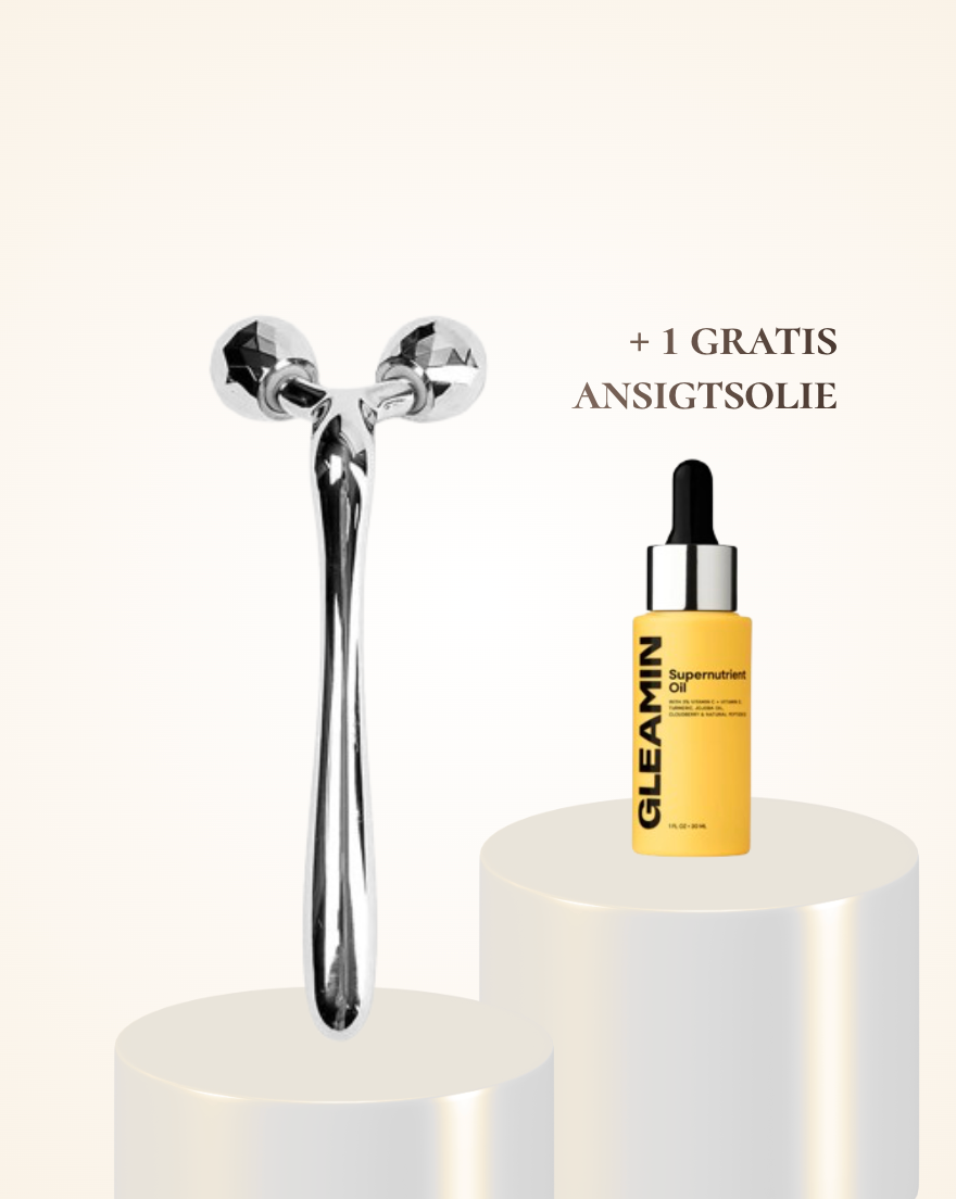 Namaka Rituals Lino Steel Roller + Gleamin ansigtsolie