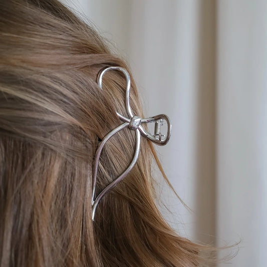 Maya Hair Clip - Sløjfe Sølv