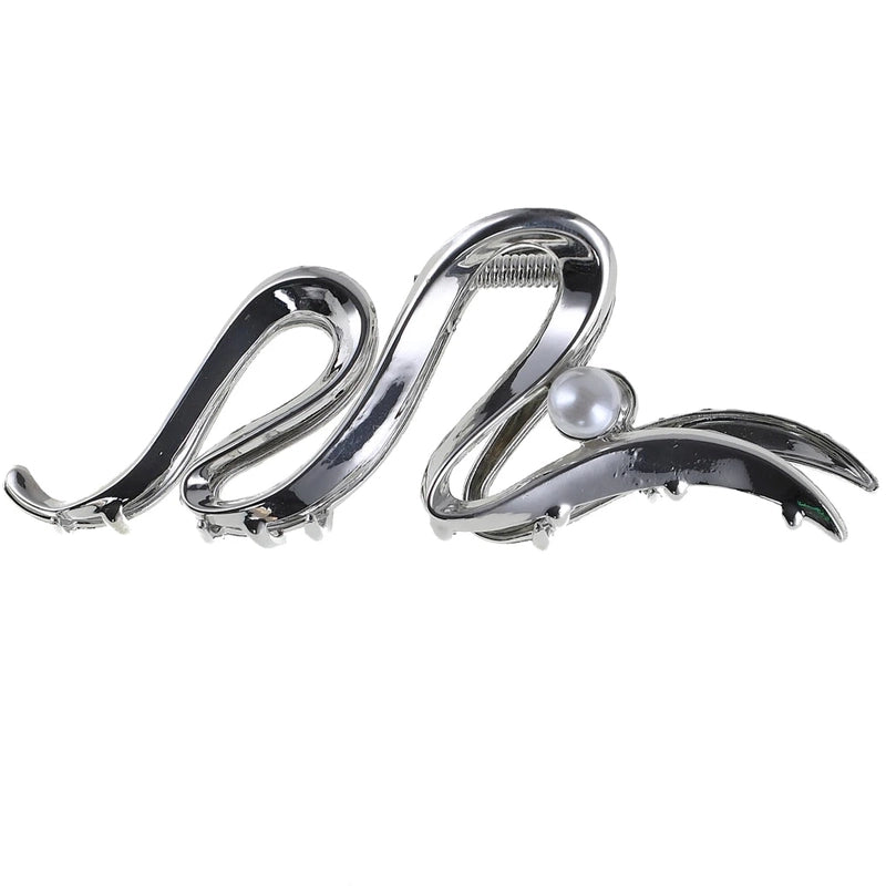 Nicky Hair Clip - Wave Silver
